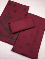 3-PC Premium Marina Motif Brosha (Mahroon Color)