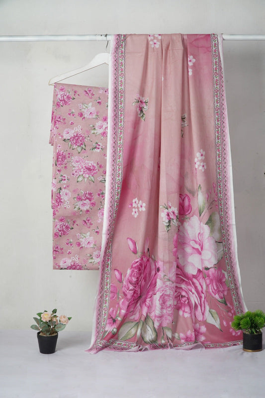 3PC Baroque Digital Print Bana Dora – Elegant Lawn Summer Collection (DA009)