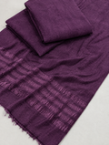 3-PC SWEET LEATHER VELVET | EXPORT QUALITY LUXURY EDITION [DARK PURPLE]