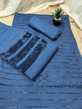 Hayadar Clothing 3-piece Alpine Velvet Dhank Marina set in ZINK color, featuring luxurious winter fabric and elegant design.
