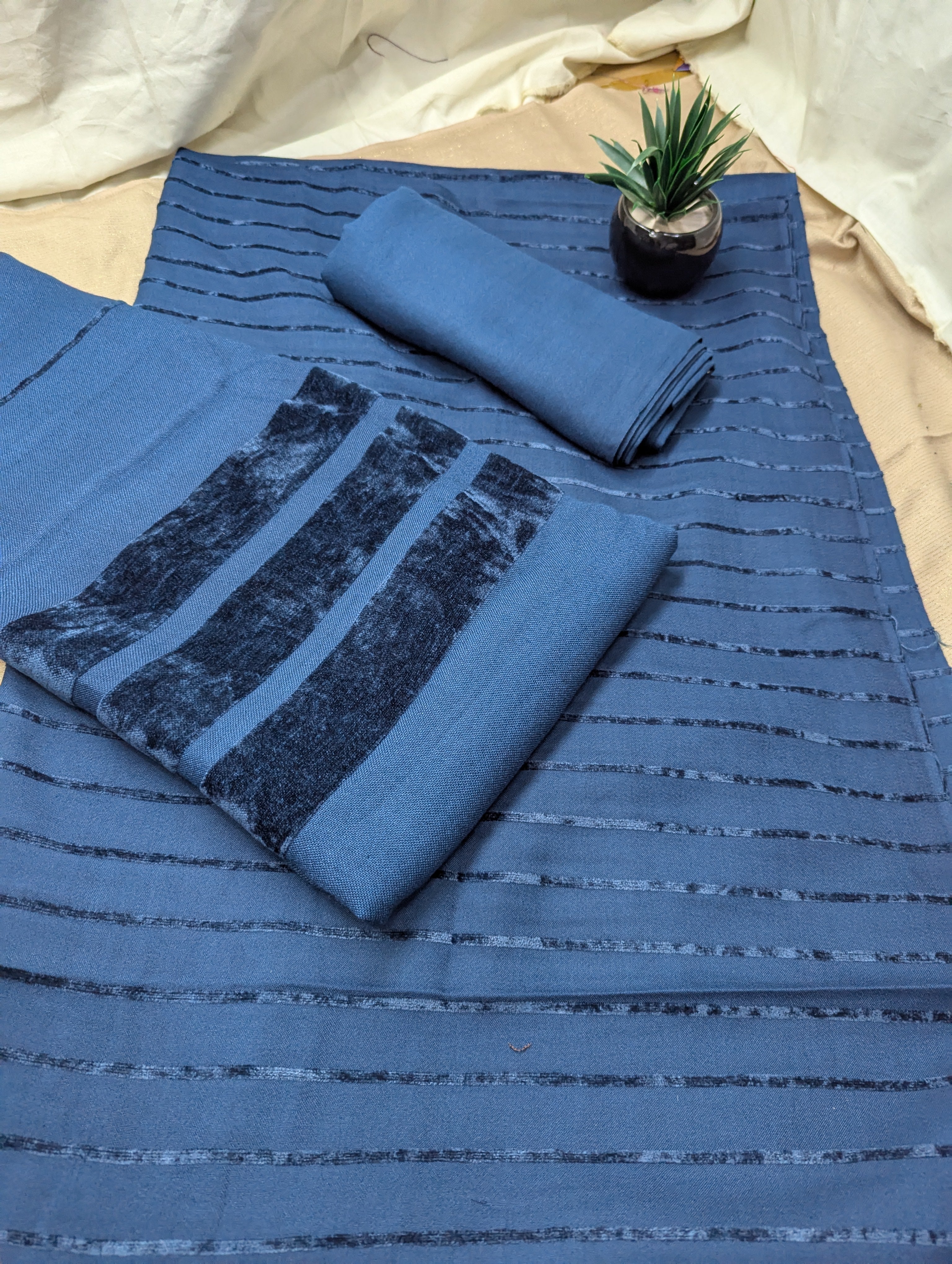 Hayadar Clothing 3-piece Alpine Velvet Dhank Marina set in ZINK color, featuring luxurious winter fabric and elegant design.