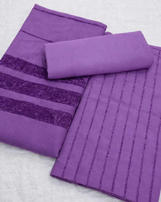 3PC Alpine Velvet Dhank Marina – Exclusive Winter Collection  ( LILAC COLOR). MOST DEMANDING & UNIQUE COLOR