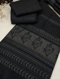 3-PC MOONLIGHT SIGNATURE WITH VELVET JACQUARD SHAWL [JUT BLACK]