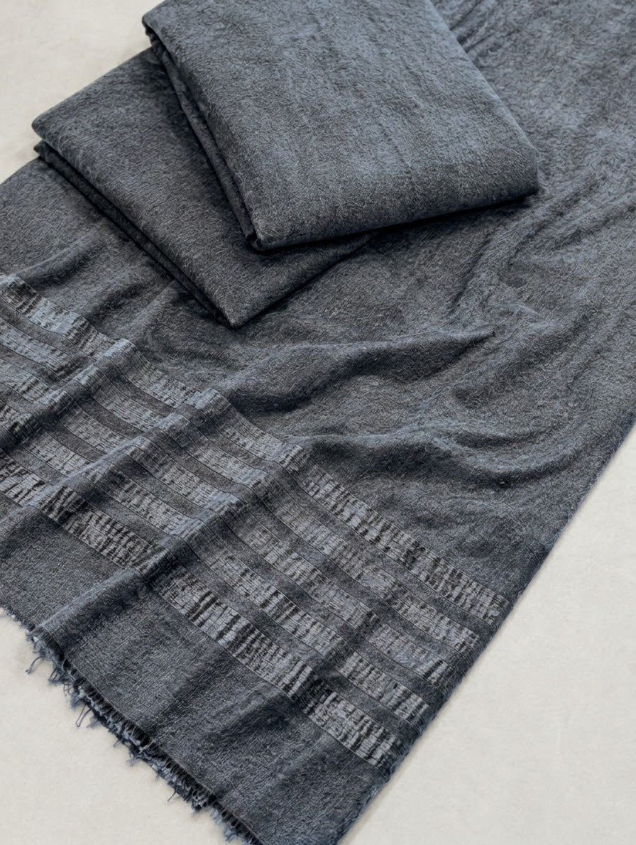 3-PC SWEET LEATHER VELVET | EXPORT QUALITY LUXURY EDITION [MID GRAY COLOR]