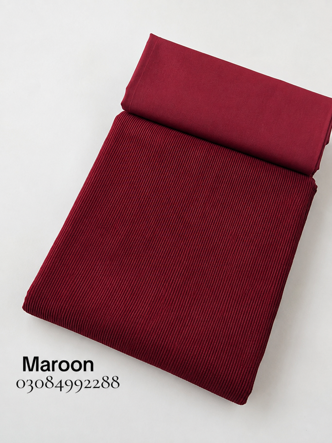 2PC – PEACH COTRAI VELVET | PREMIUM WINTER FABRIC [MAHROON]