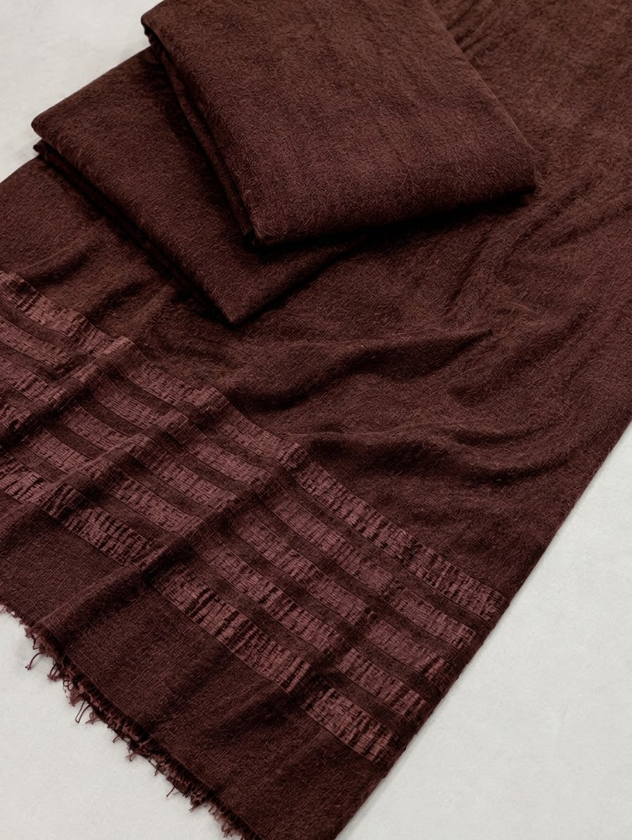 3-PC SWEET LEATHER VELVET | EXPORT QUALITY LUXURY EDITION [CHOCOLATE BROWN]
