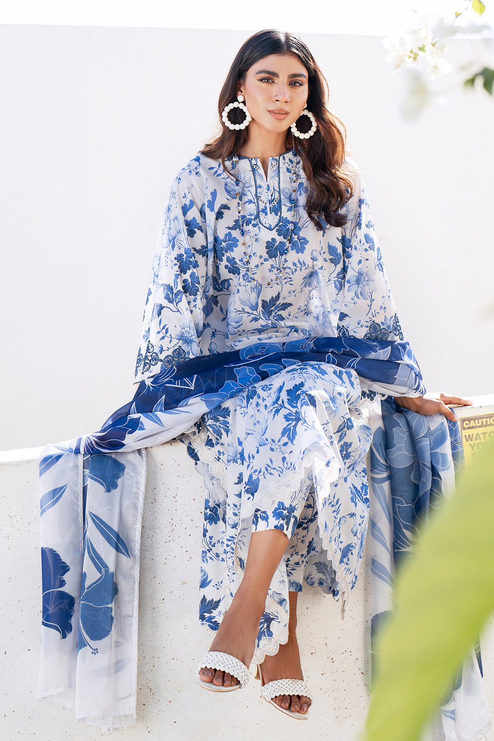 3PC Baroque Digital Print Bana Dora – Elegant Lawn Summer Collection (DA001)