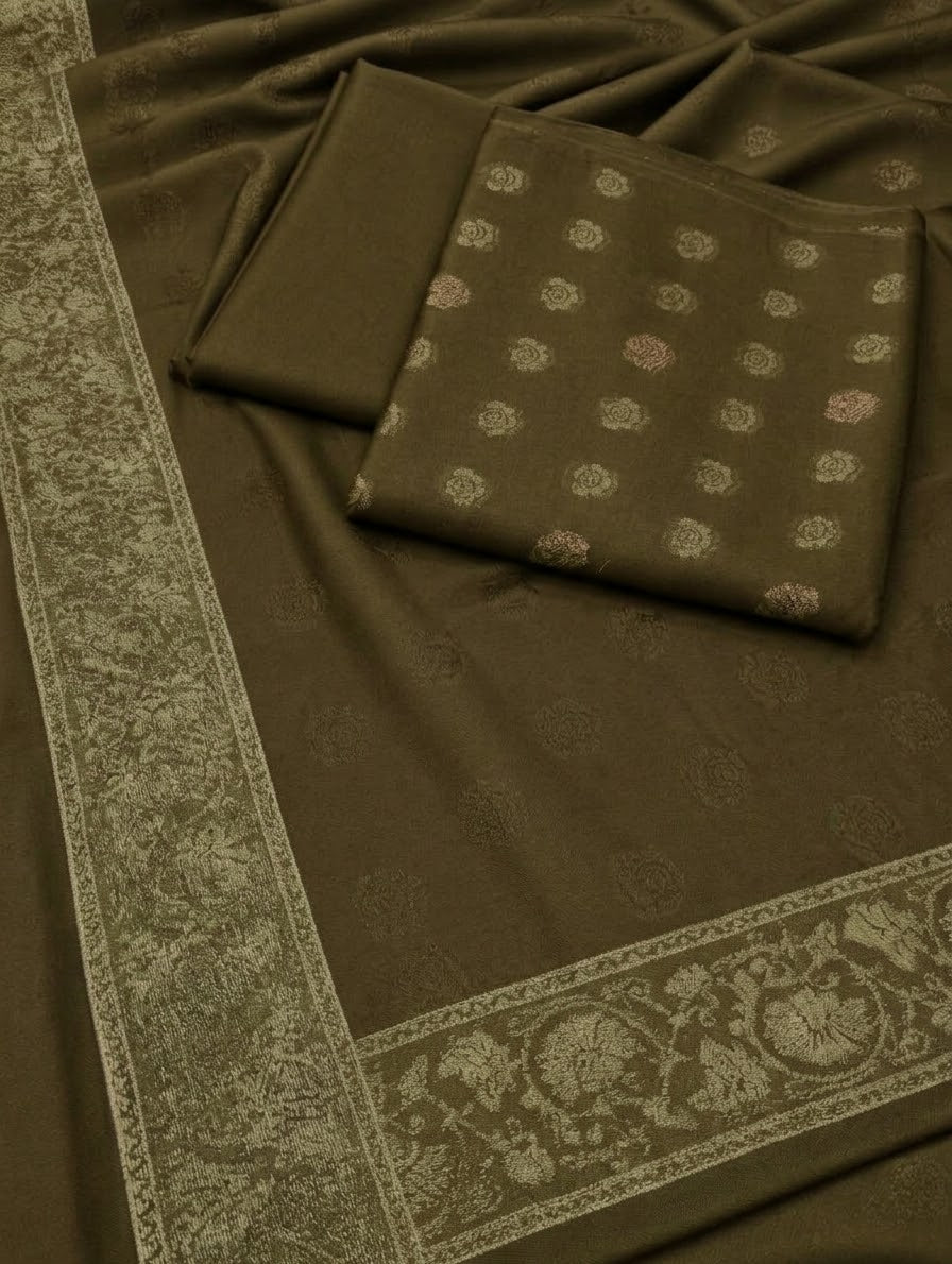 3PC 4-CORNER VELVET MARINA | SIGNATURE WINTER [Camel Brown]
