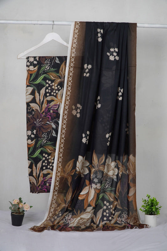 3PC Baroque Digital Print Bana Dora – Elegant Lawn Summer Collection (DA005)