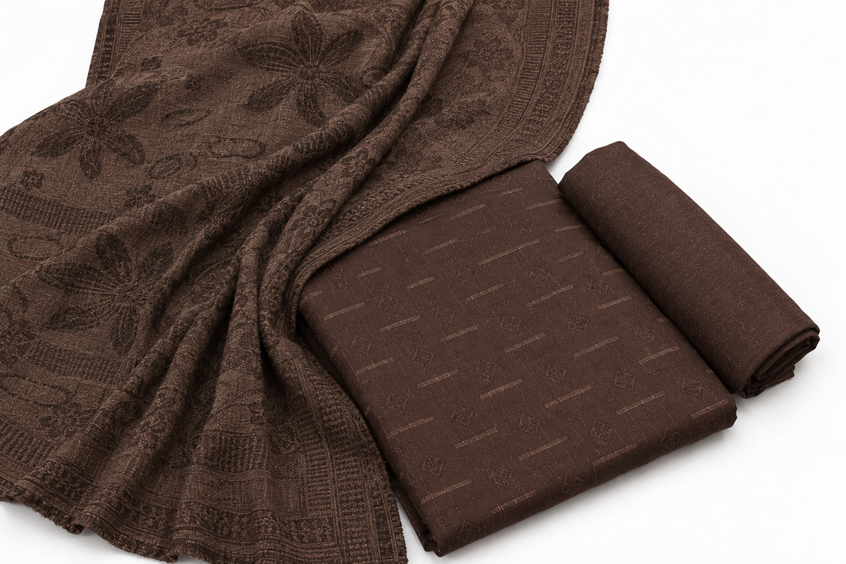 3-PC PEACH CHAMKI LUXE | EXPORT QUALITY WINTER [CHOCOLAT BROWN]