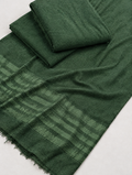 3-PC SWEET LEATHER VELVET | EXPORT QUALITY LUXURY EDITION [BOTTLE GREEN]