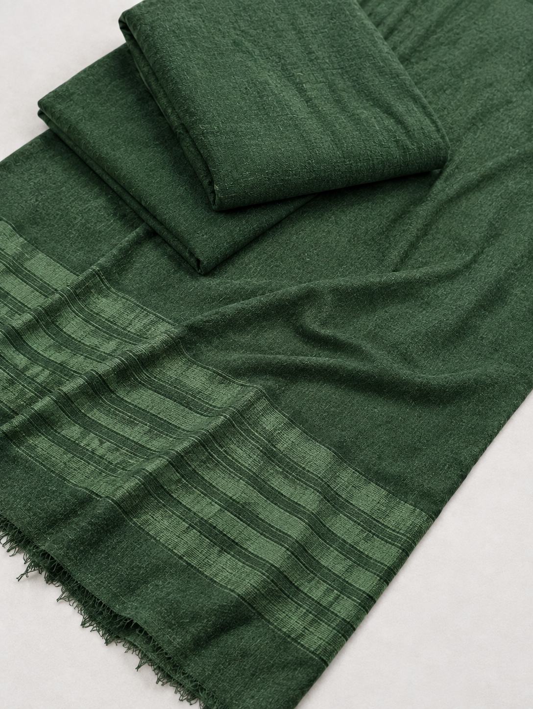 3-PC SWEET LEATHER VELVET | EXPORT QUALITY LUXURY EDITION [BOTTLE GREEN]
