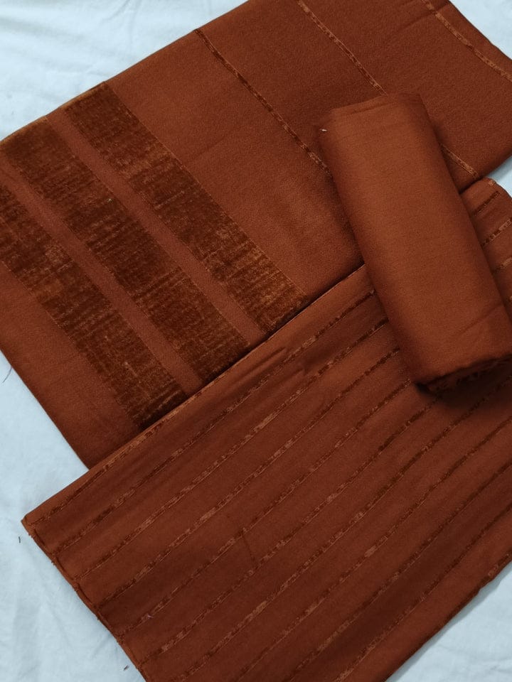 3PC - Alpine Velvet Dhank Marina – Exclusive Winter Collection (Rust)