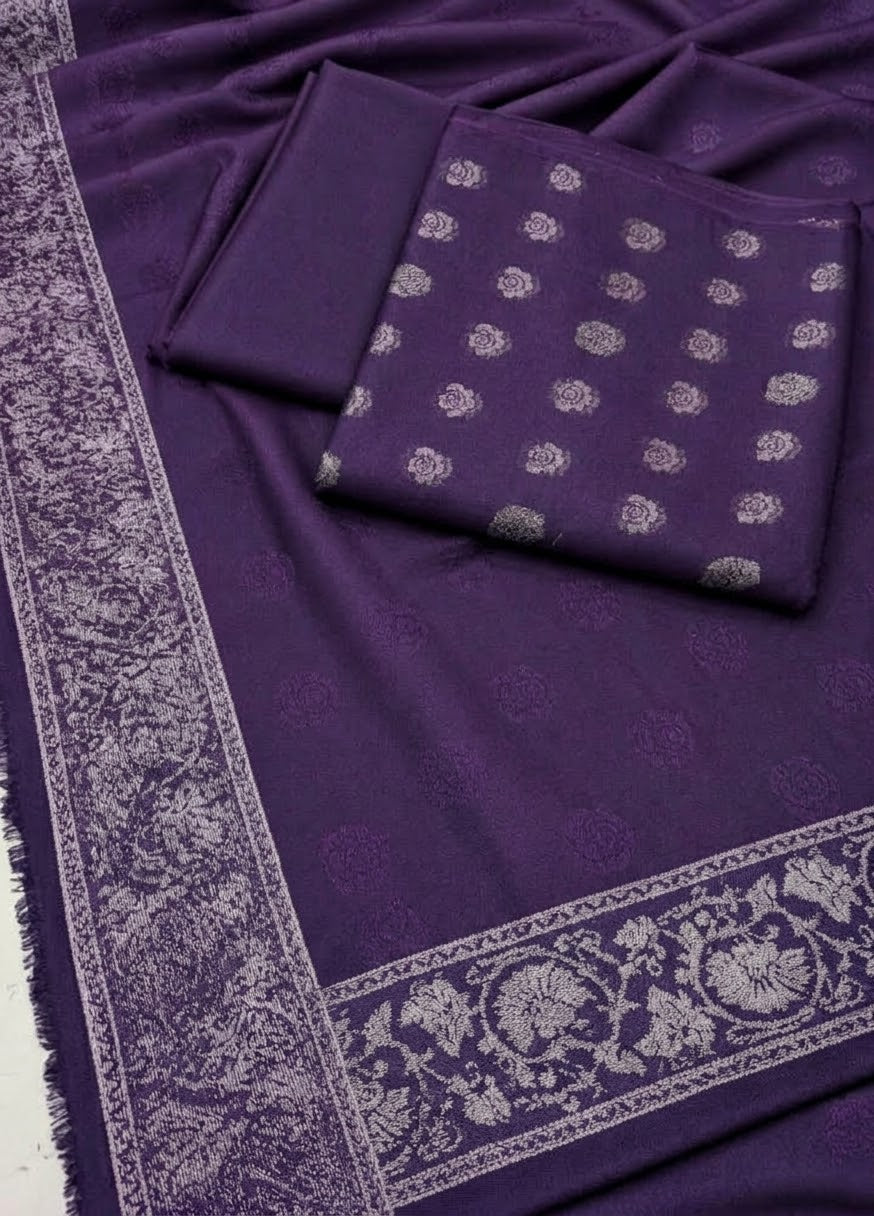 3PC 4-CORNER VELVET MARINA | SIGNATURE WINTER [DARK PURPLE]