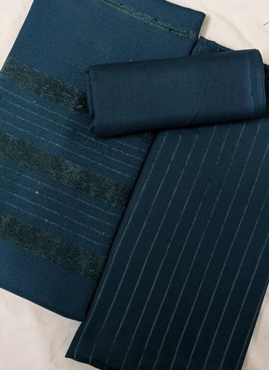 3PC ALPINE VELVET MARINA (|) VERTICAL LINE (ZINK PIA COLOR)