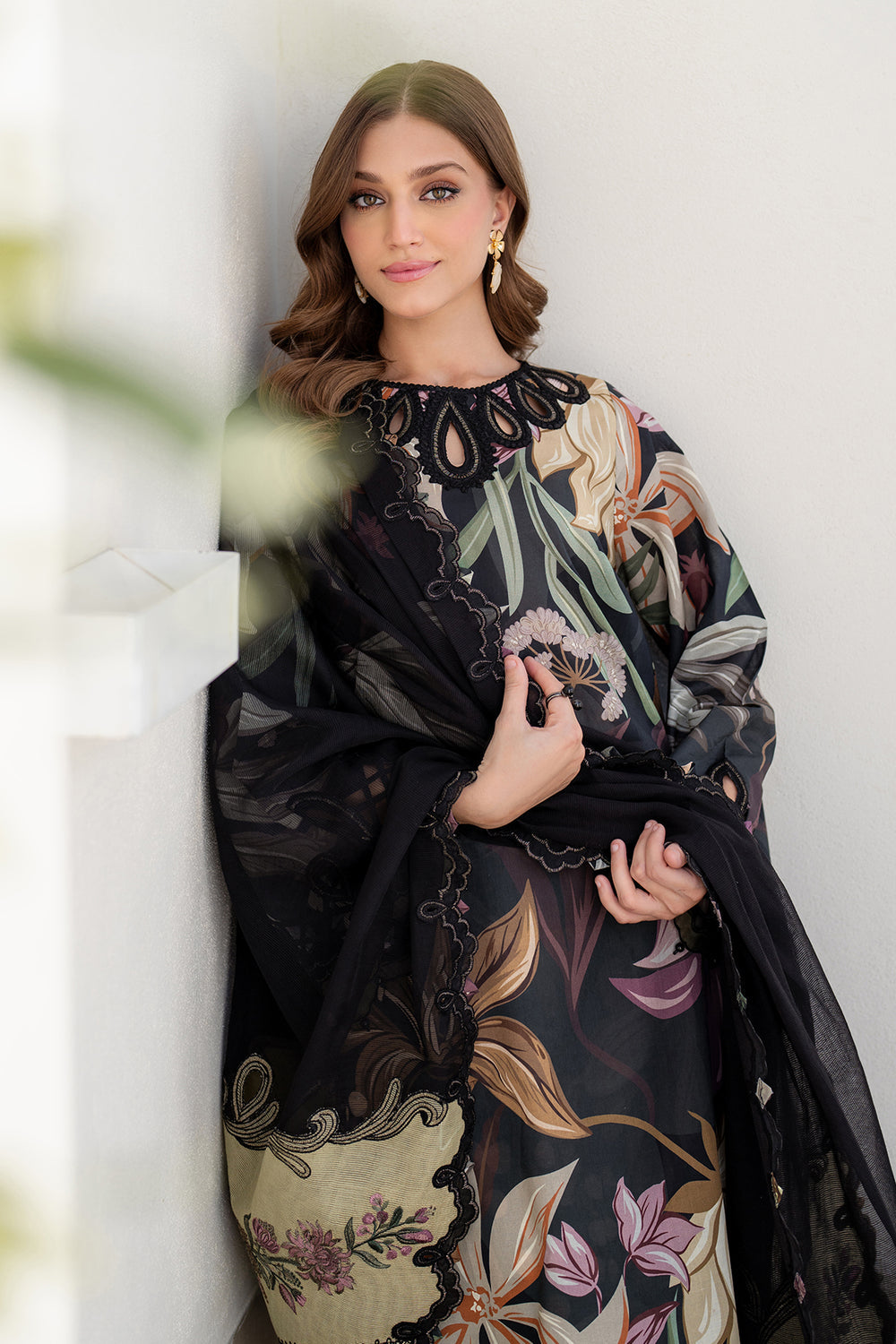 3PC Baroque Digital Print Bana Dora – Elegant Lawn Summer Collection (DA005)