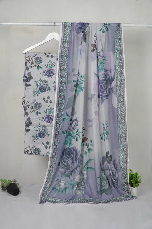 3PC Baroque Digital Print Bana Dora – Elegant Lawn Summer Collection (DA004)
