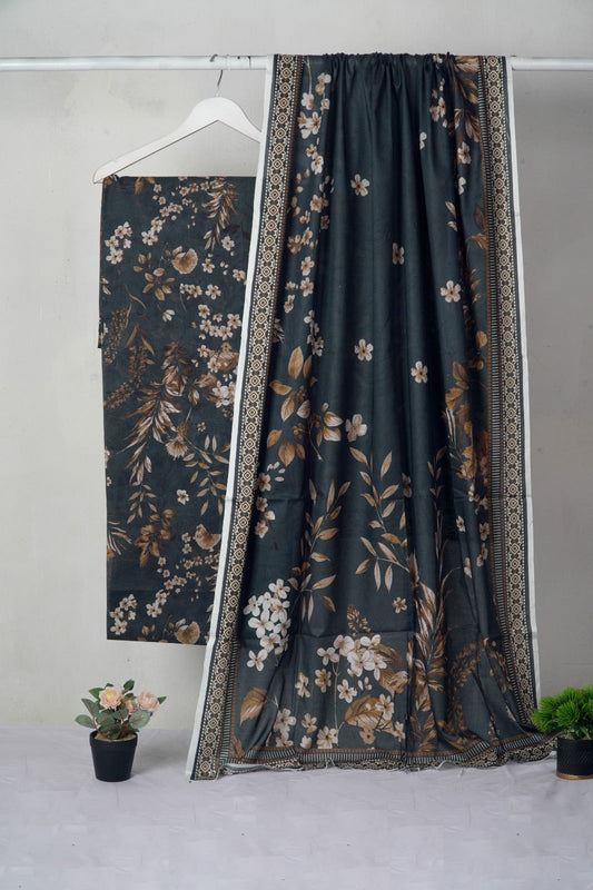 3PC Baroque Digital Print Bana Dora – Elegant Lawn Summer Collection (DA010)