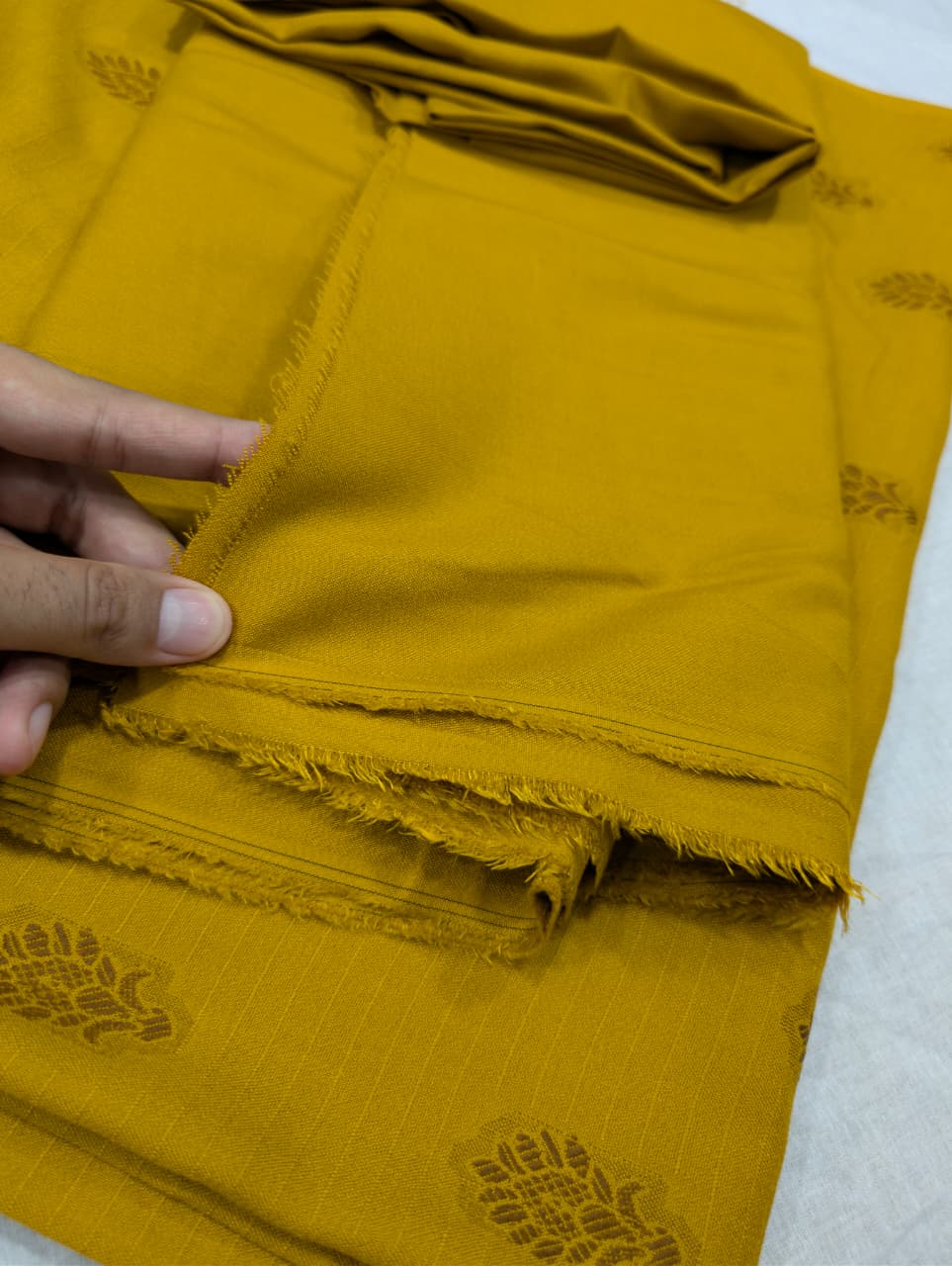 3-PC Premium Marina Motif Brosha (Yellow Mustard)