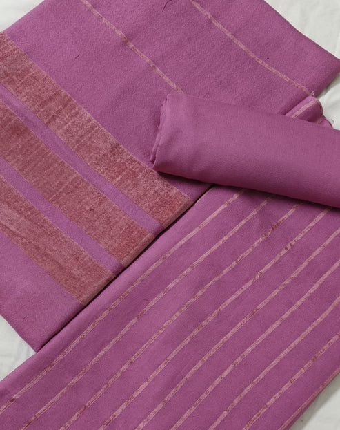 3PC - Alpine Velvet Dhank Marina – Exclusive Winter Collection (BABY PINK COLOR )