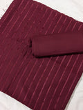 Hayadar Clothing Alpine Velvet Marina 2025 winter collection in reddish mehron, showcasing luxurious velvet fabric in a vibrant red hue.